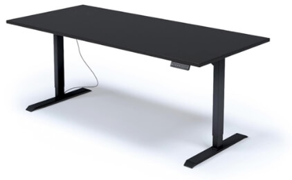 Höhenverstellbarer Schreibtisch schwarz